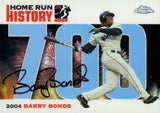 2006 Signed Topps Chrome Blue Refractor HR History Card – HR 700