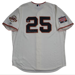 Barry Bonds Game Issue Professional Model Signed Jersey – Home – All Star Patch | Barry Bonds